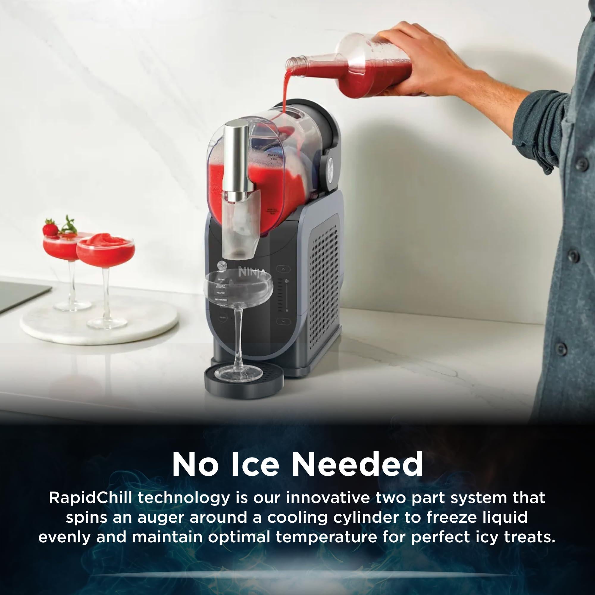 Ninja SLUSHi Professional Frozen Drink Maker, Slushie Machine with RapidChill Technology, 5 Preset Programs for Margaritas